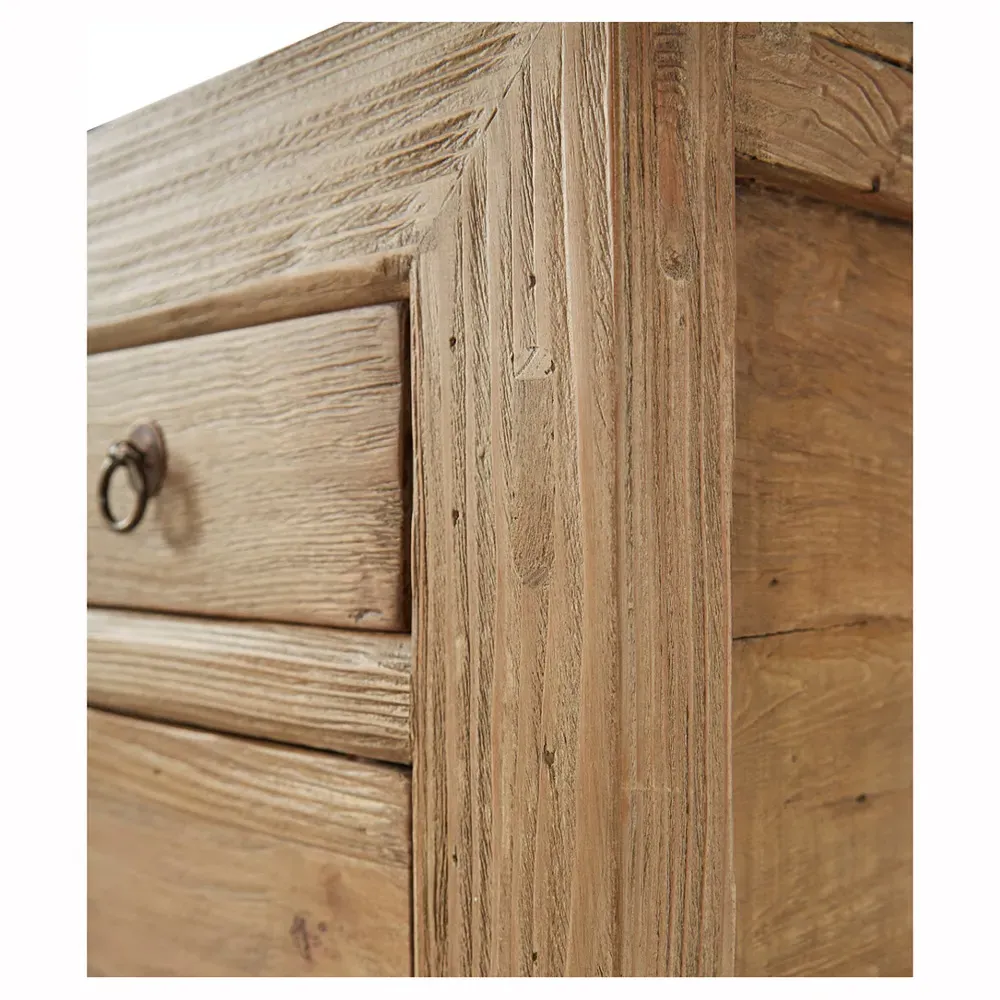 Maximilian 2 Door Narrow Sideboard - Brown, Reclaimed Pine