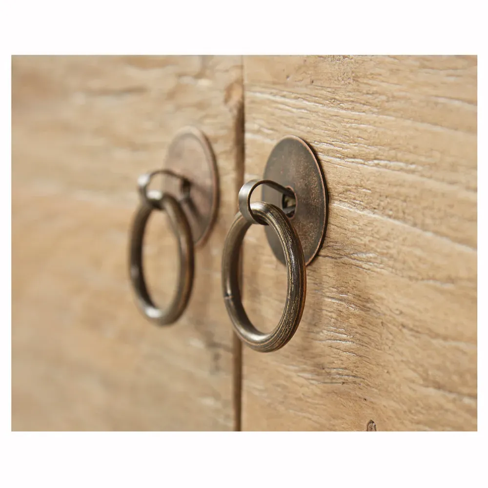 Maximilian 2 Door Narrow Sideboard - Brown, Reclaimed Pine