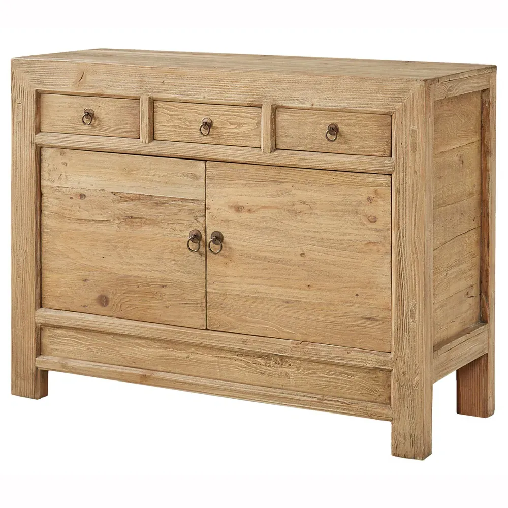 Maximilian 2 Door Narrow Sideboard - Brown, Reclaimed Pine image