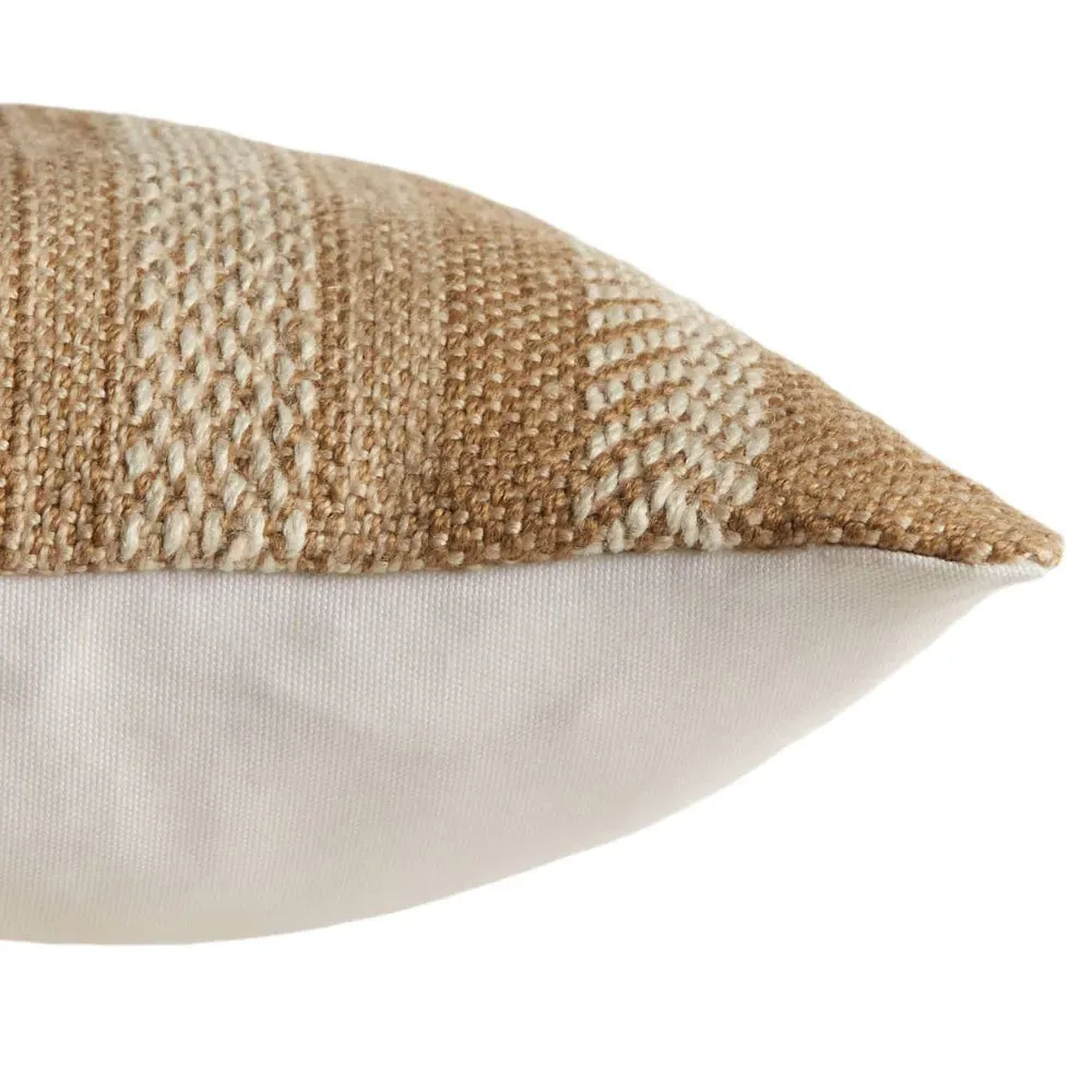 Maximus Global Striped Indoor Outdoor Lumbar Pillow - Beige