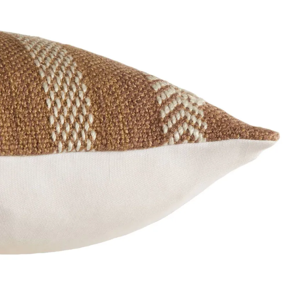 Maximus Global Striped Indoor Outdoor Lumbar Pillow - Tan
