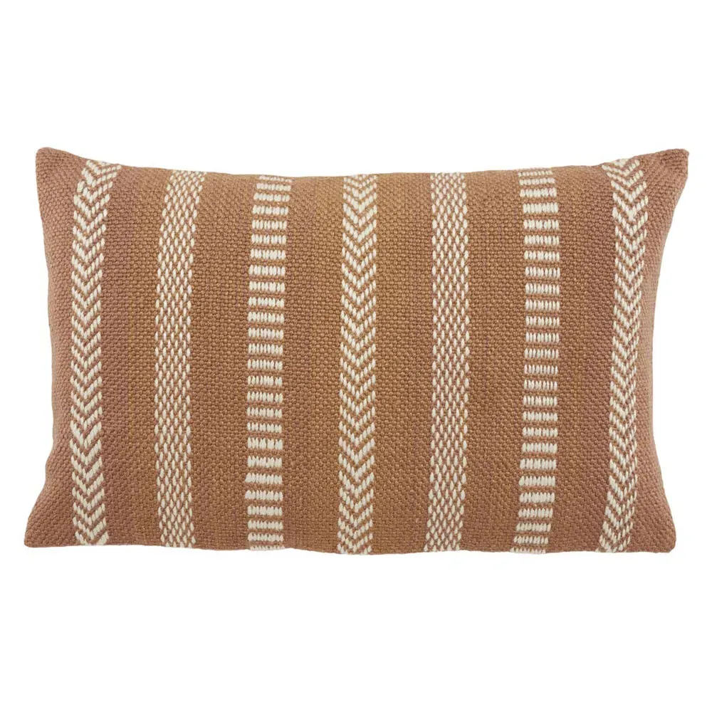 Maximus Global Striped Indoor Outdoor Lumbar Pillow - Tan