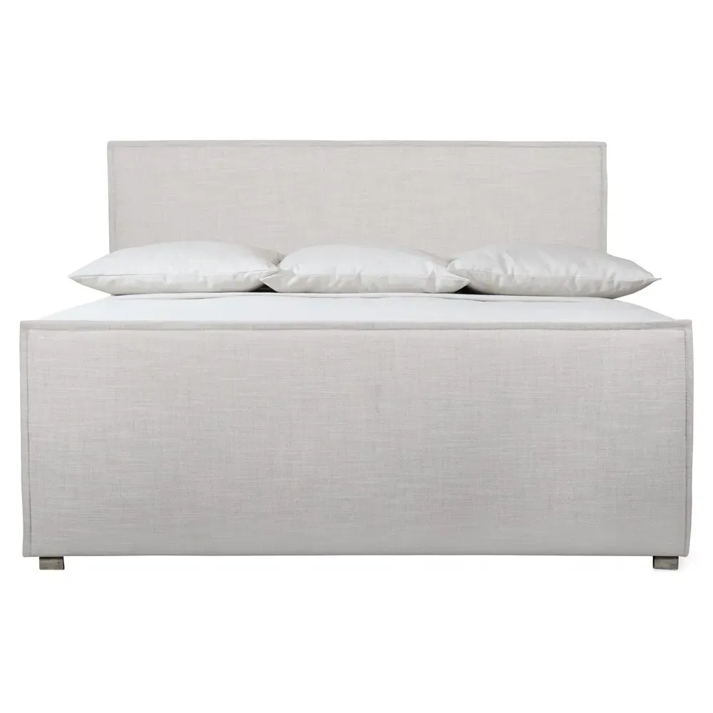 Maxine King Size Upholstered Bed - Grey, Wood