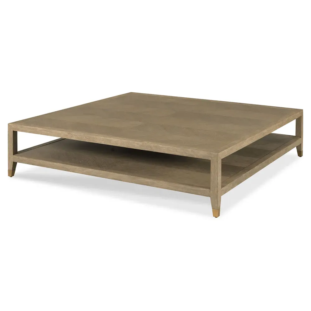 Maxwell Square Cocktail Table - Brown, Oak