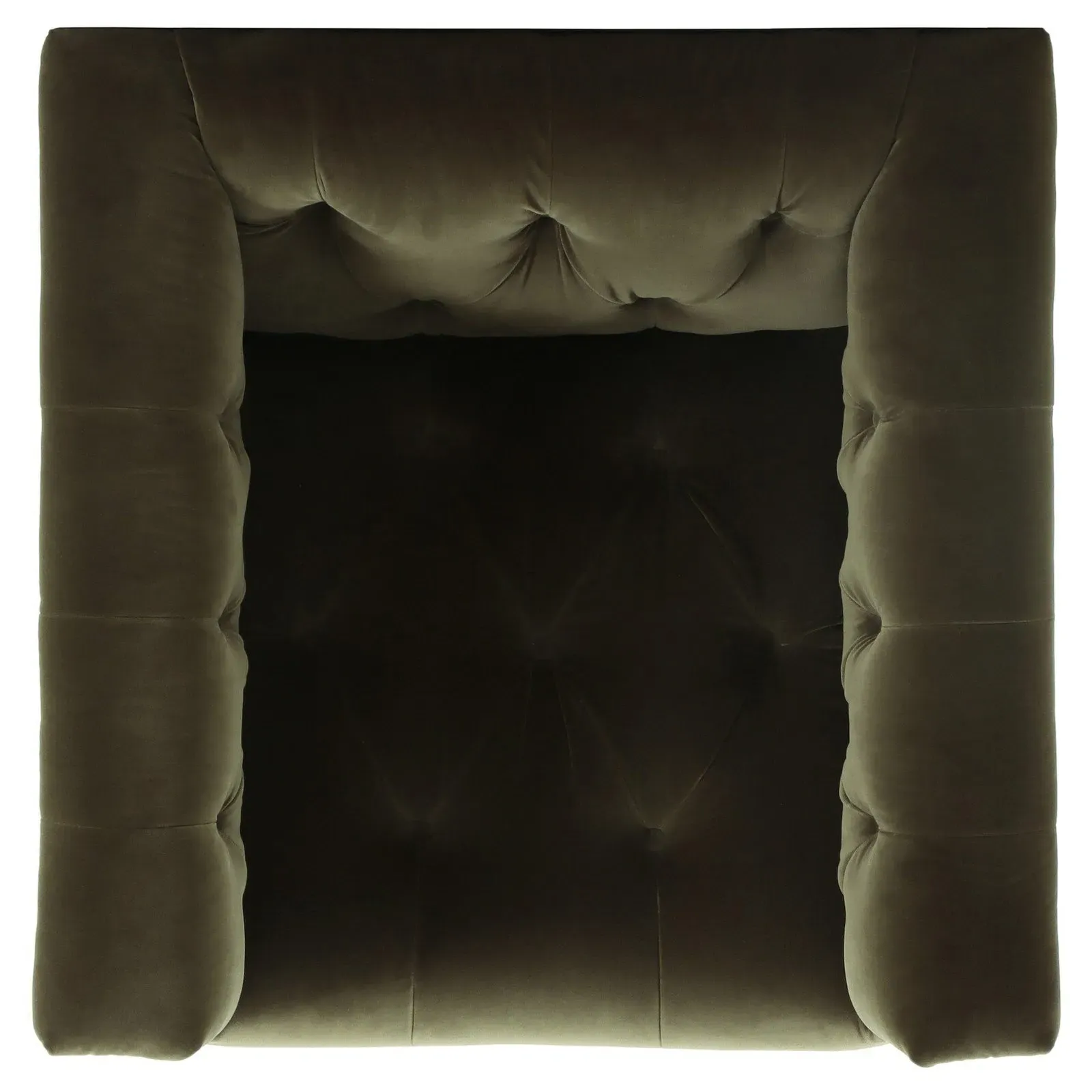 Maxx Tufted Swivel Club Chair with Nailhead Trim - Olive, Velvet