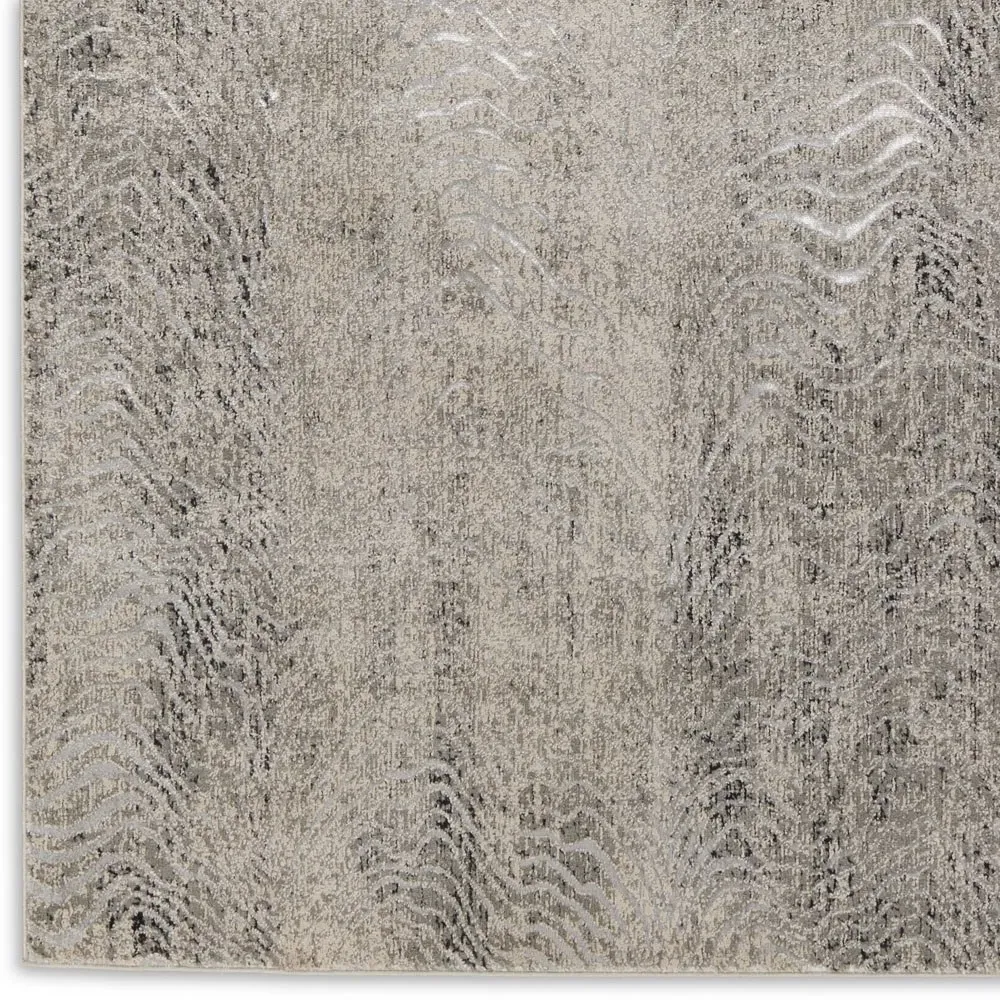 May Animal Patterned Rug Sample - Grey, Polyester
