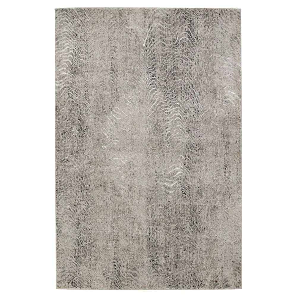 May Animal Patterned Rug Sample - Grey, Polyester image