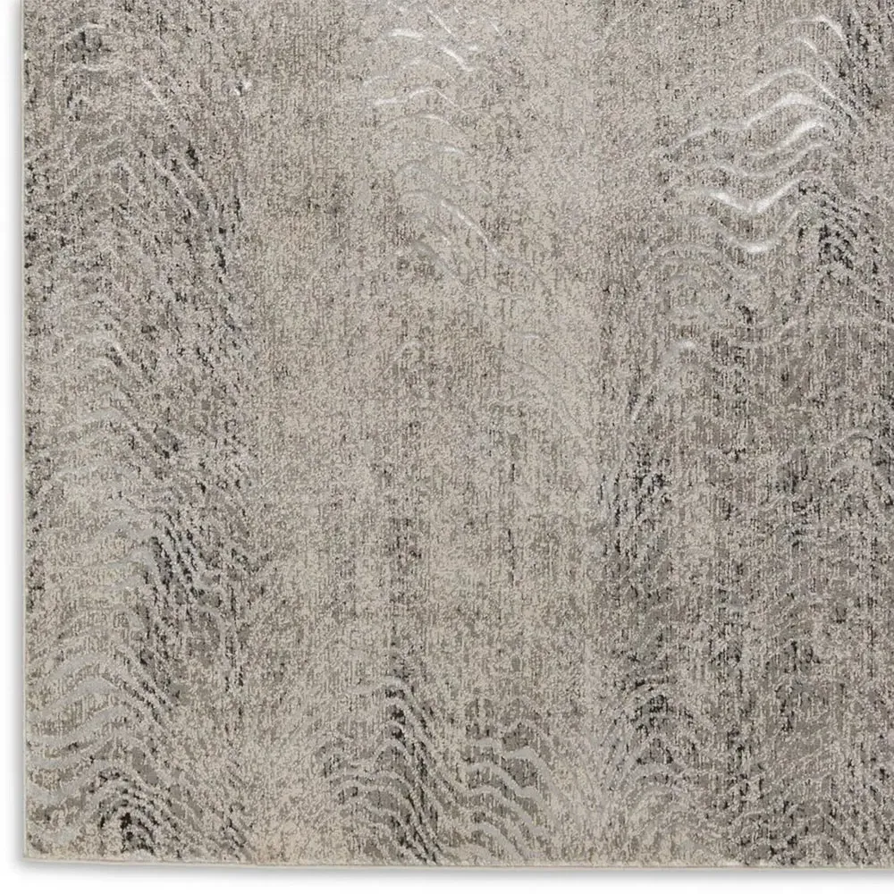 May Animal Patterned Runner Rug - Grey, Polyester