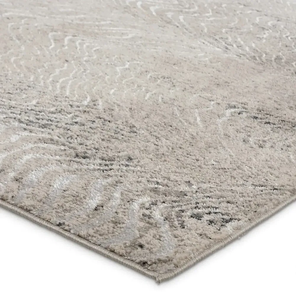 May Animal Patterned Runner Rug - Grey, Polyester
