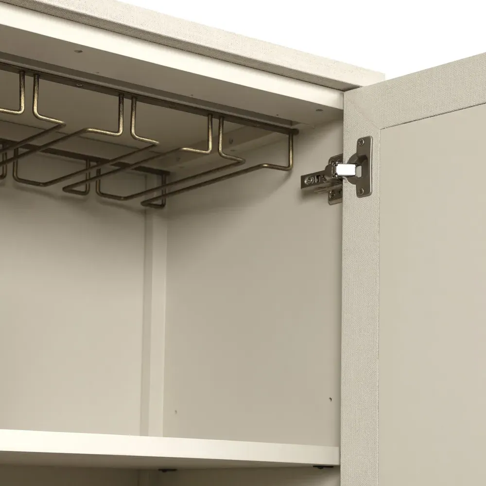 Maya Bar Cabinet - Cream, Linen