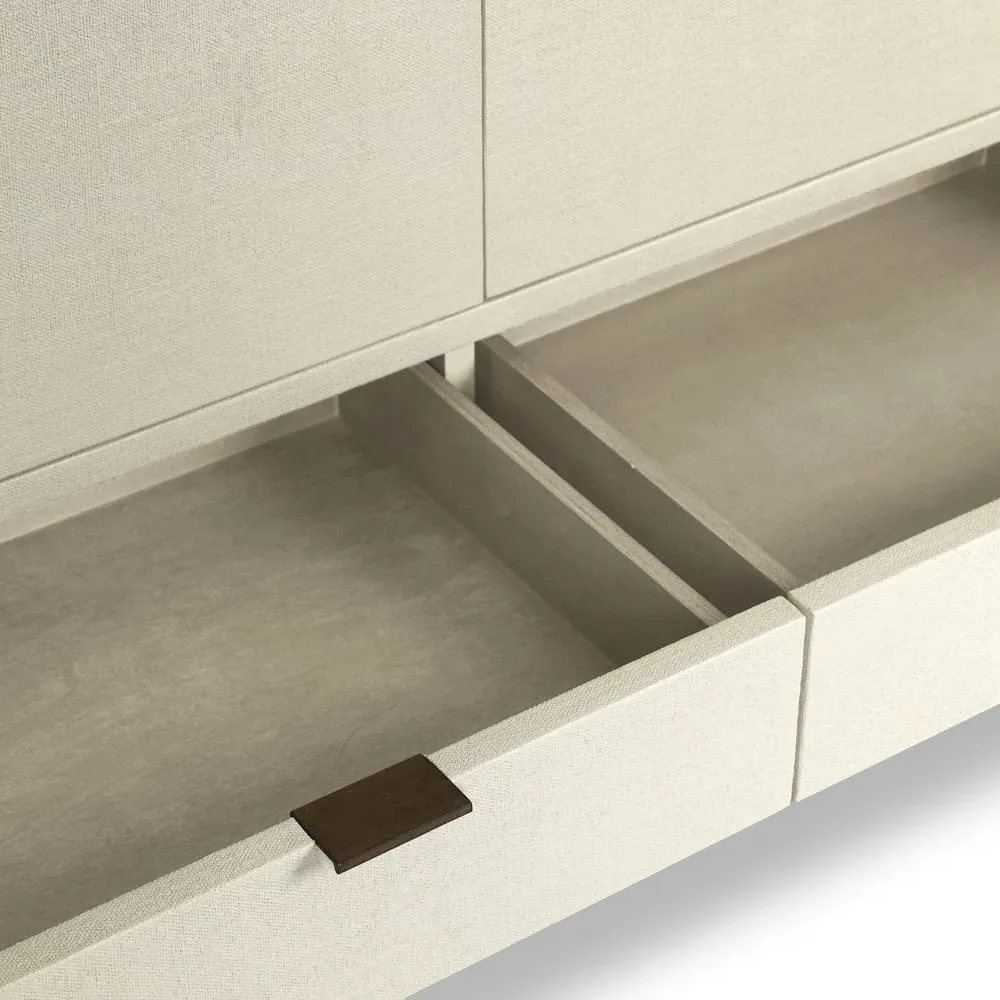 Maya Bar Cabinet - Cream, Linen