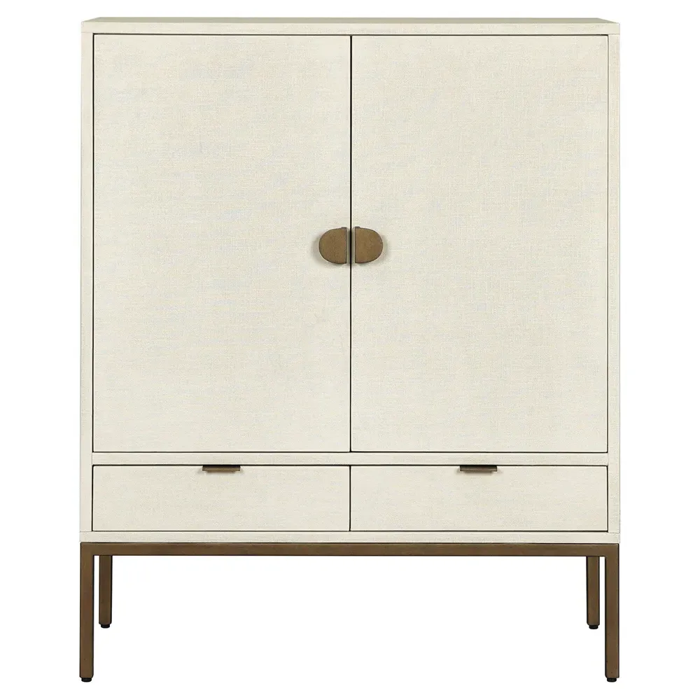 Maya Bar Cabinet - Cream, Linen image