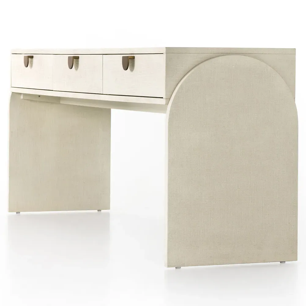 Maya Console Table - Cream, Mahogany