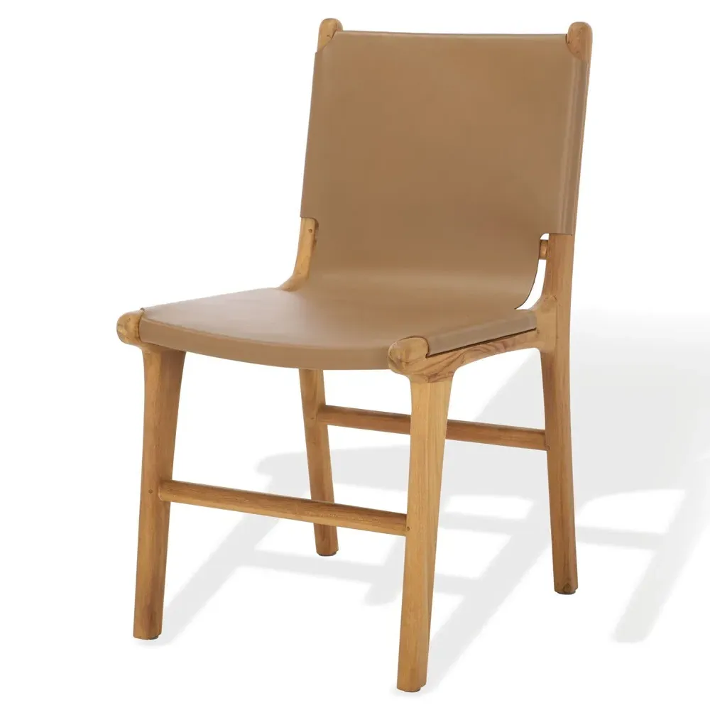 Maya Dining Chair Set of 2 - Brown, Teak
