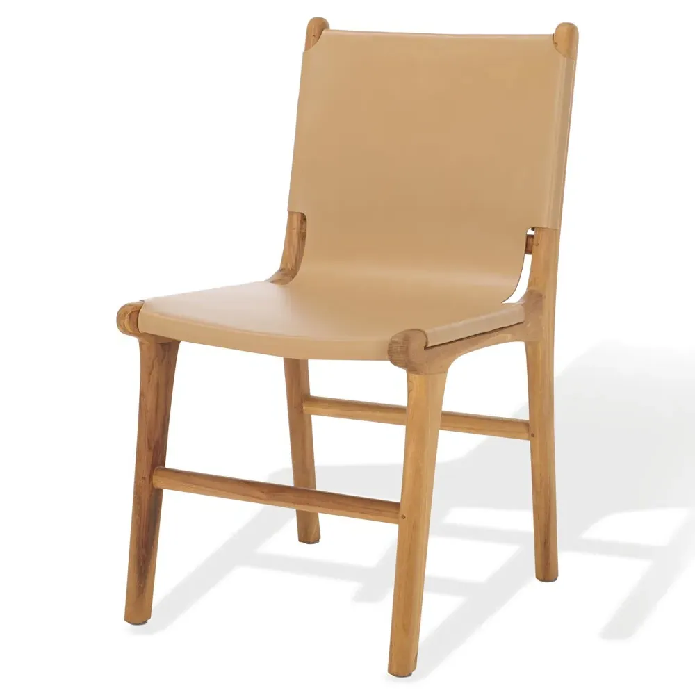 Maya Dining Chair Set of 2 - Tan, Teak
