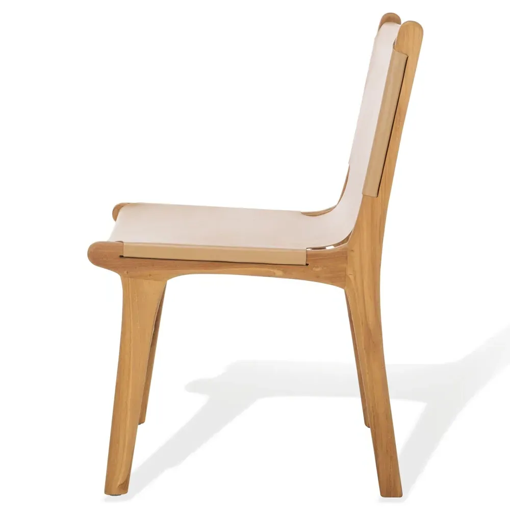 Maya Dining Chair Set of 2 - Tan, Teak