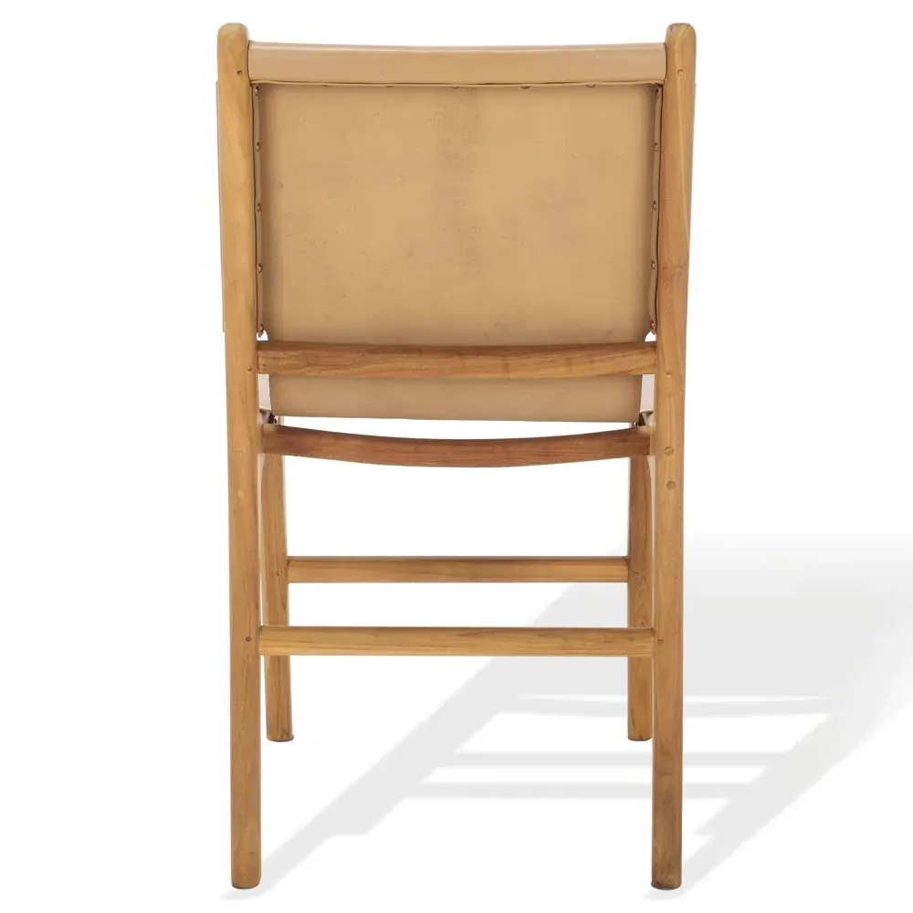 Maya Dining Chair Set of 2 - Tan, Teak