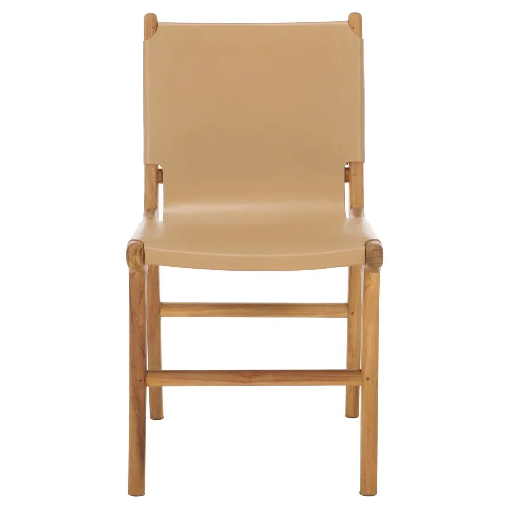 Maya Dining Chair Set of 2 - Tan, Teak image