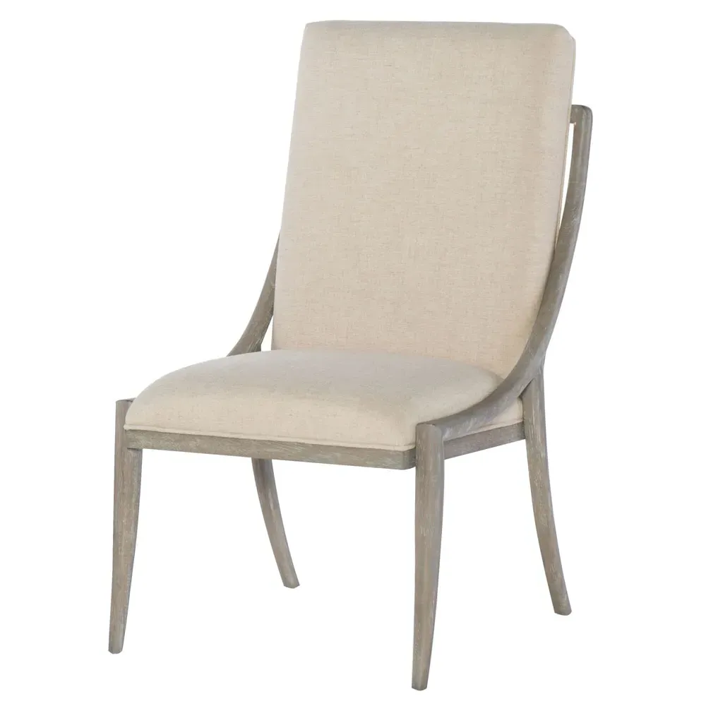 Maya Dining Side Chair - Beige, Oak