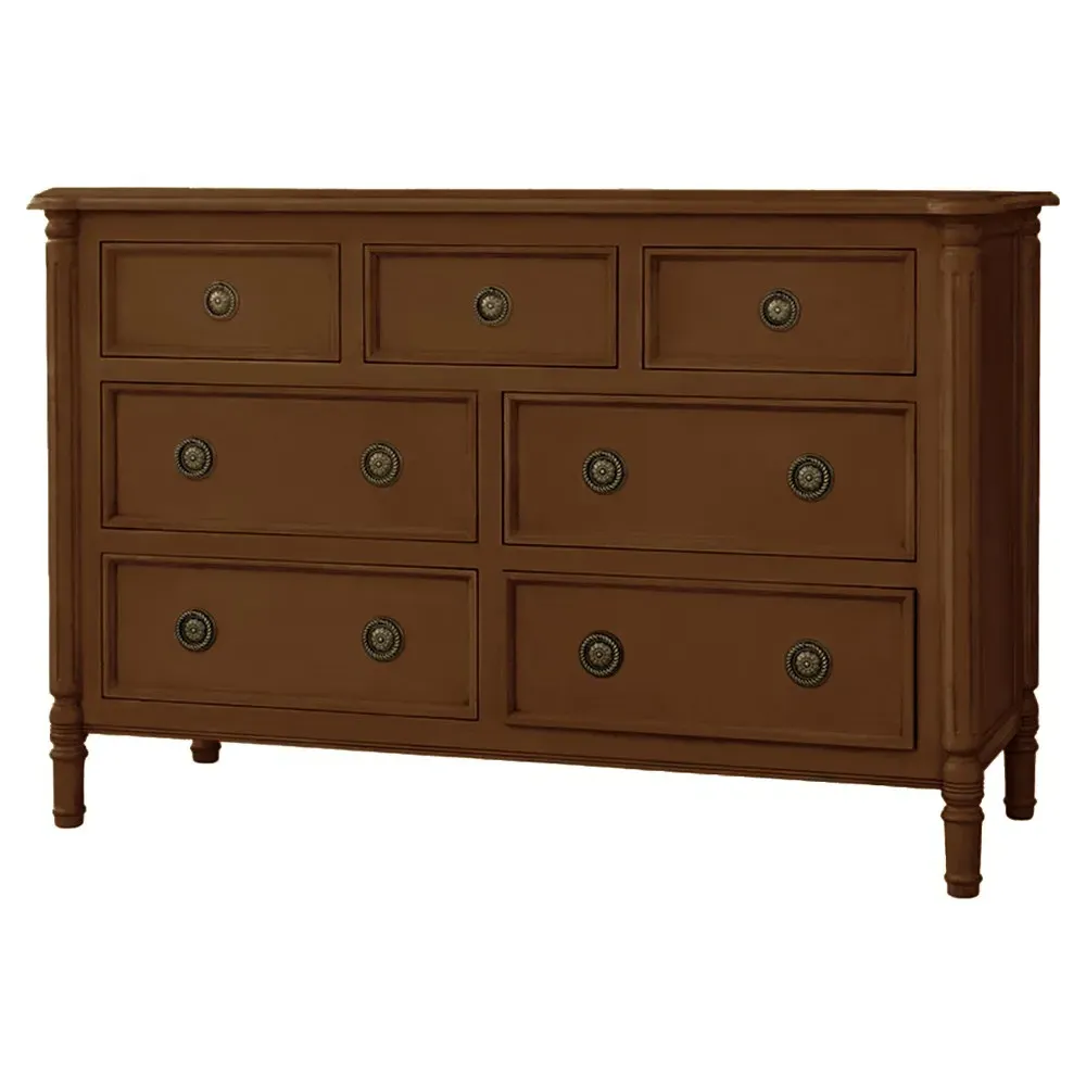 Maya Double Dresser - Pecan Brown, Alder Wood