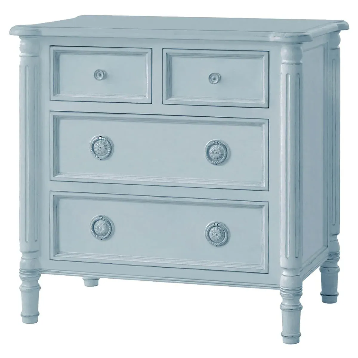 Maya French Country Nightstand - Light Blue, Wood image