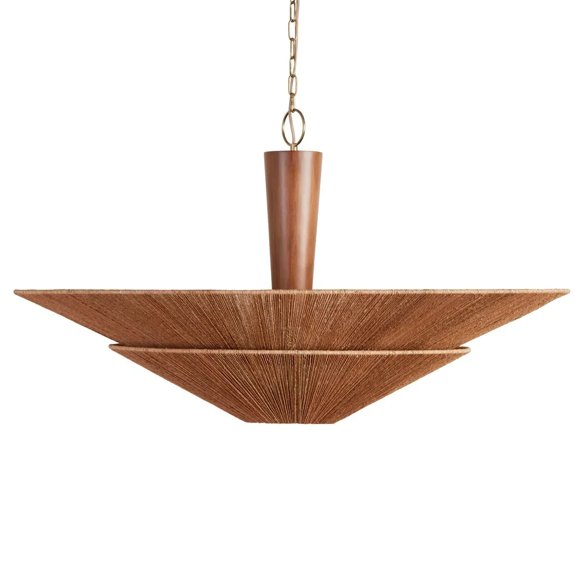Maya Jute Shade Chandelier - Natural, Wood