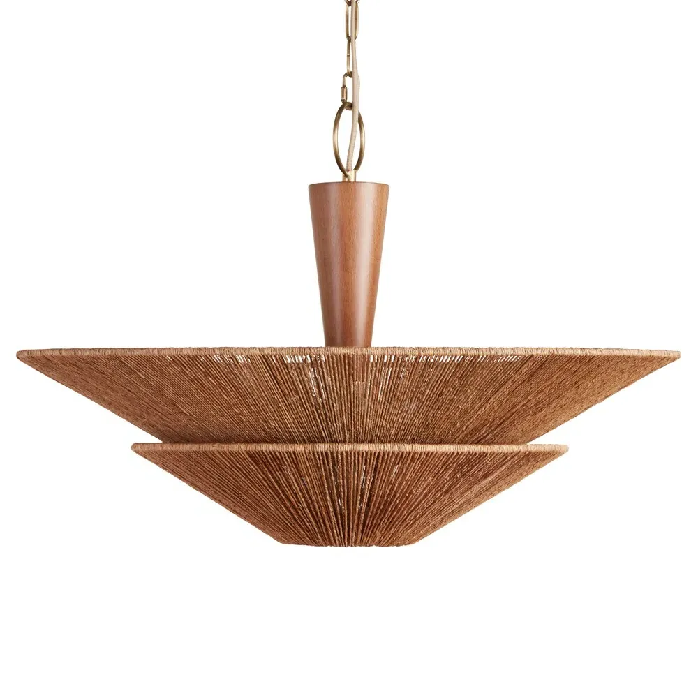 Maya Jute Shade Pendant - Natural, Wood image