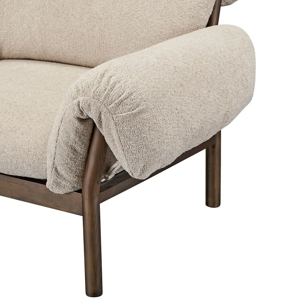 Maya Lounge Chair - Beige, Ash