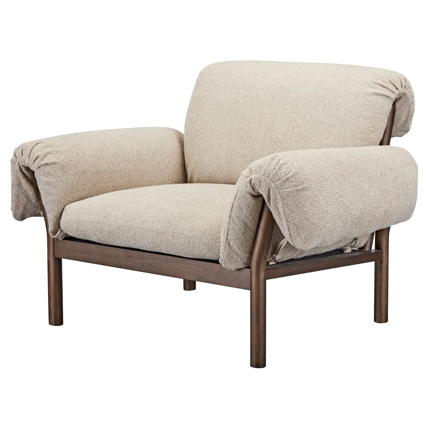 Maya Lounge Chair - Beige, Ash