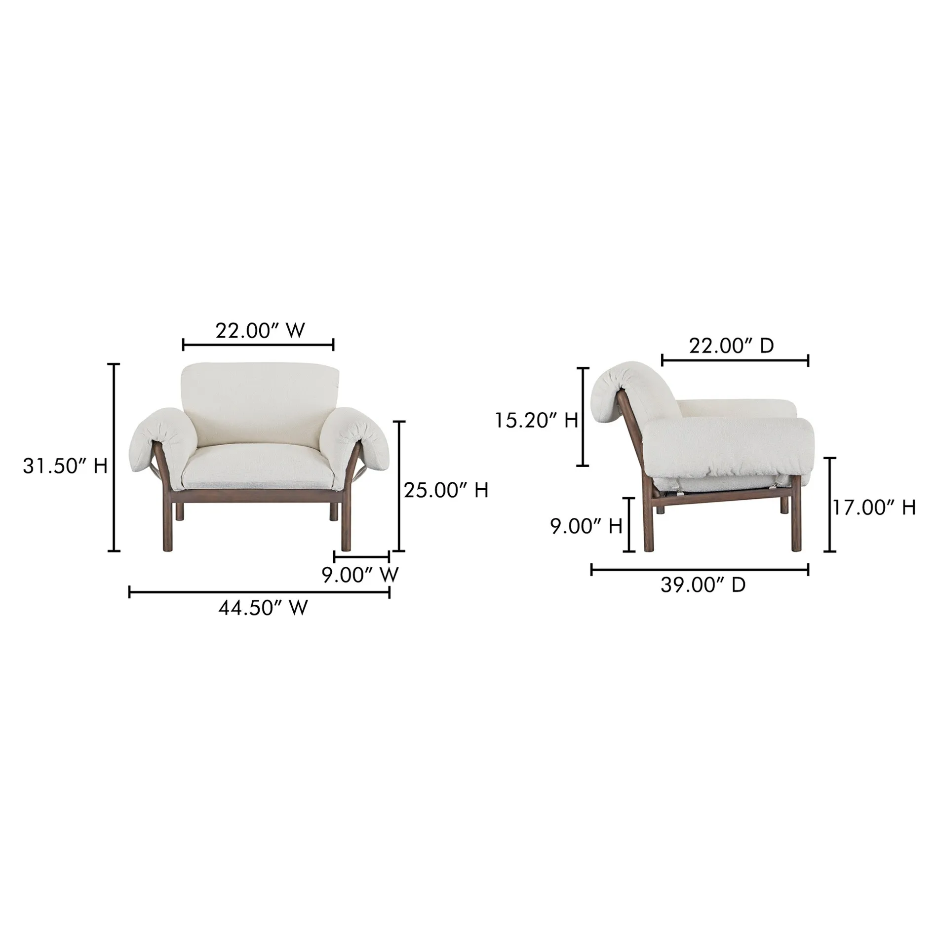 Maya Lounge Chair - Off White