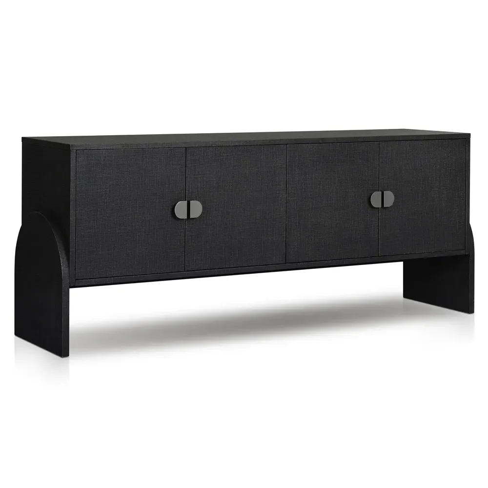 Maya Media Cabinet - Black, Mahogany