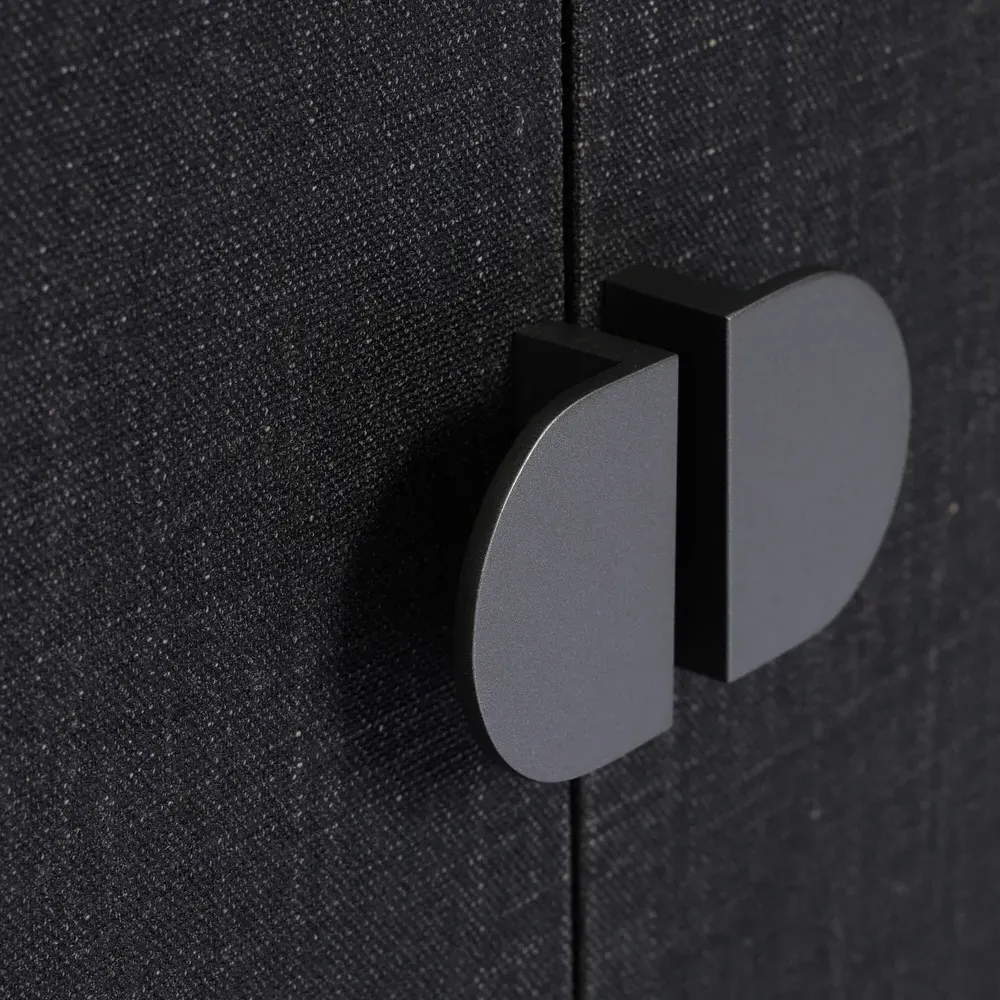 Maya Media Cabinet - Black, Mahogany