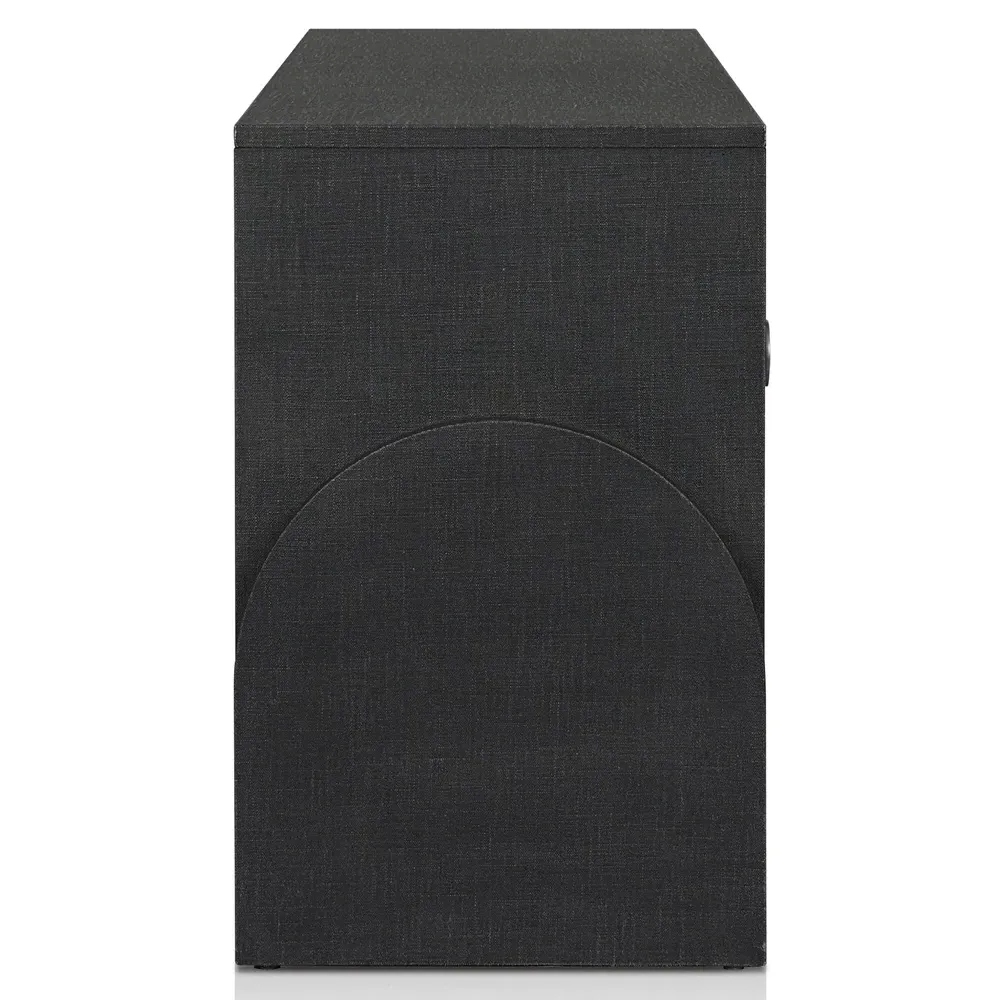 Maya Media Cabinet - Black, Mahogany