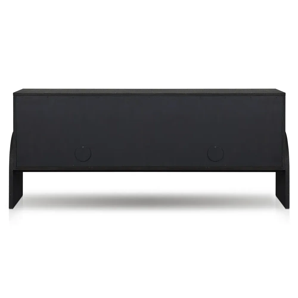 Maya Media Cabinet - Black, Mahogany