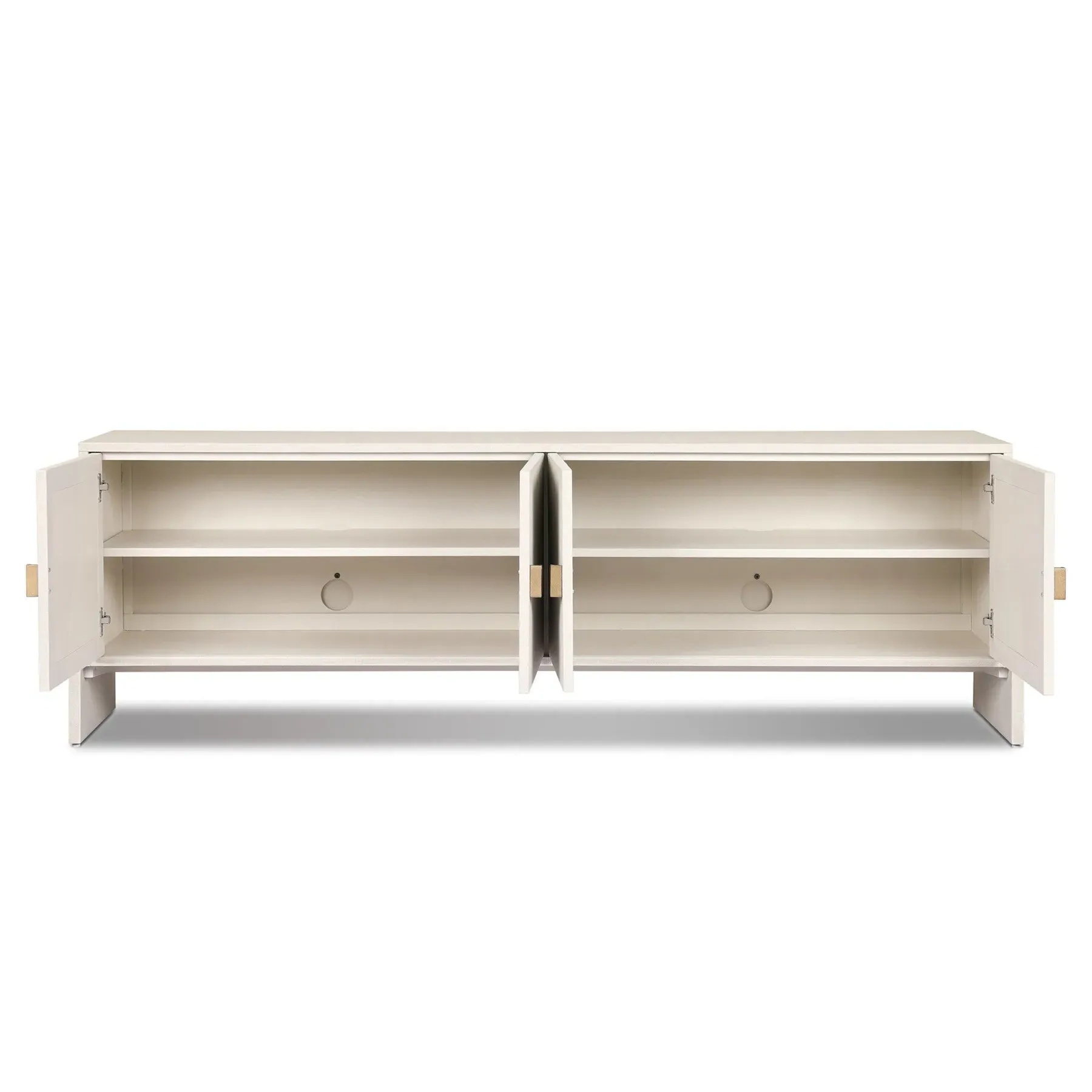 Maya Media Cabinet - Cream, Linen