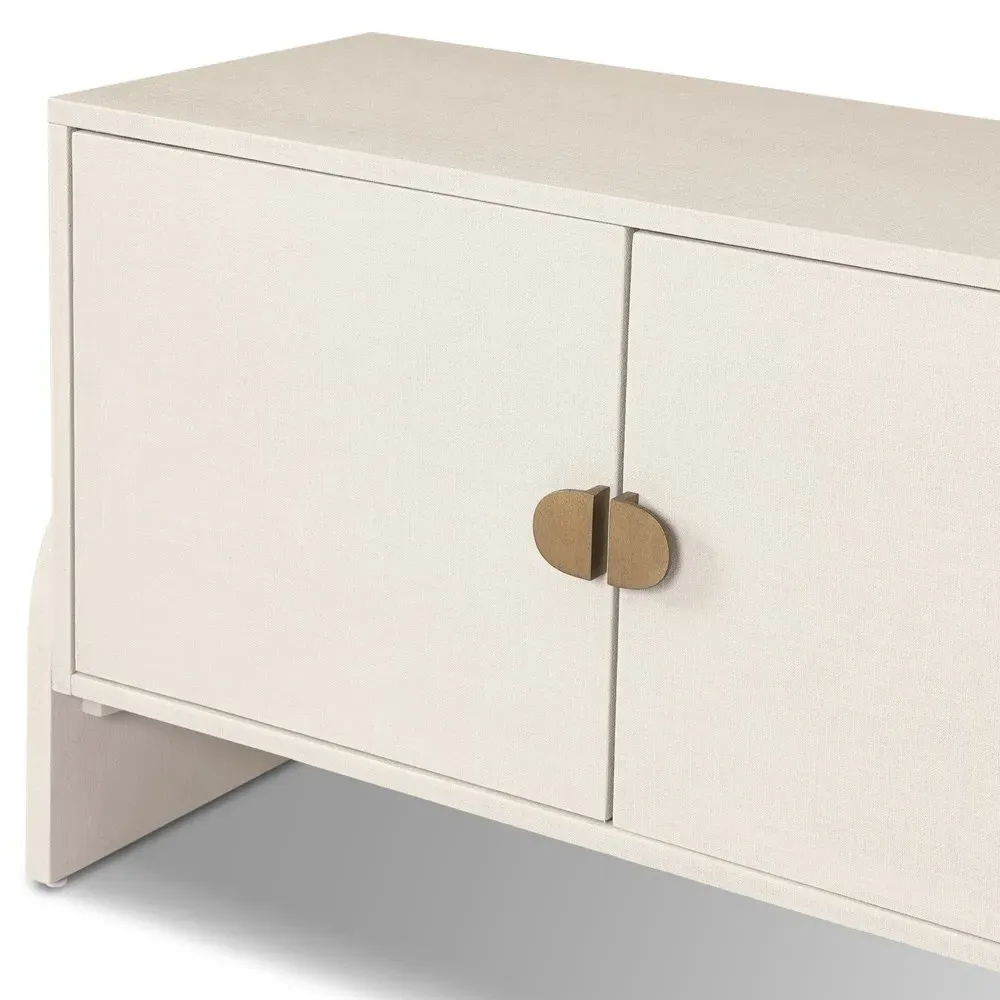 Maya Media Cabinet - Cream, Linen