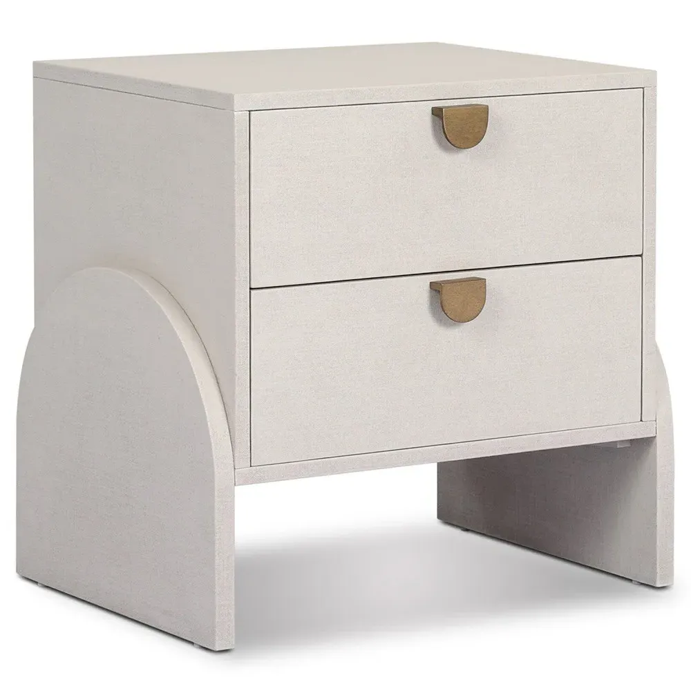 Maya Nightstand - Cream, Linen