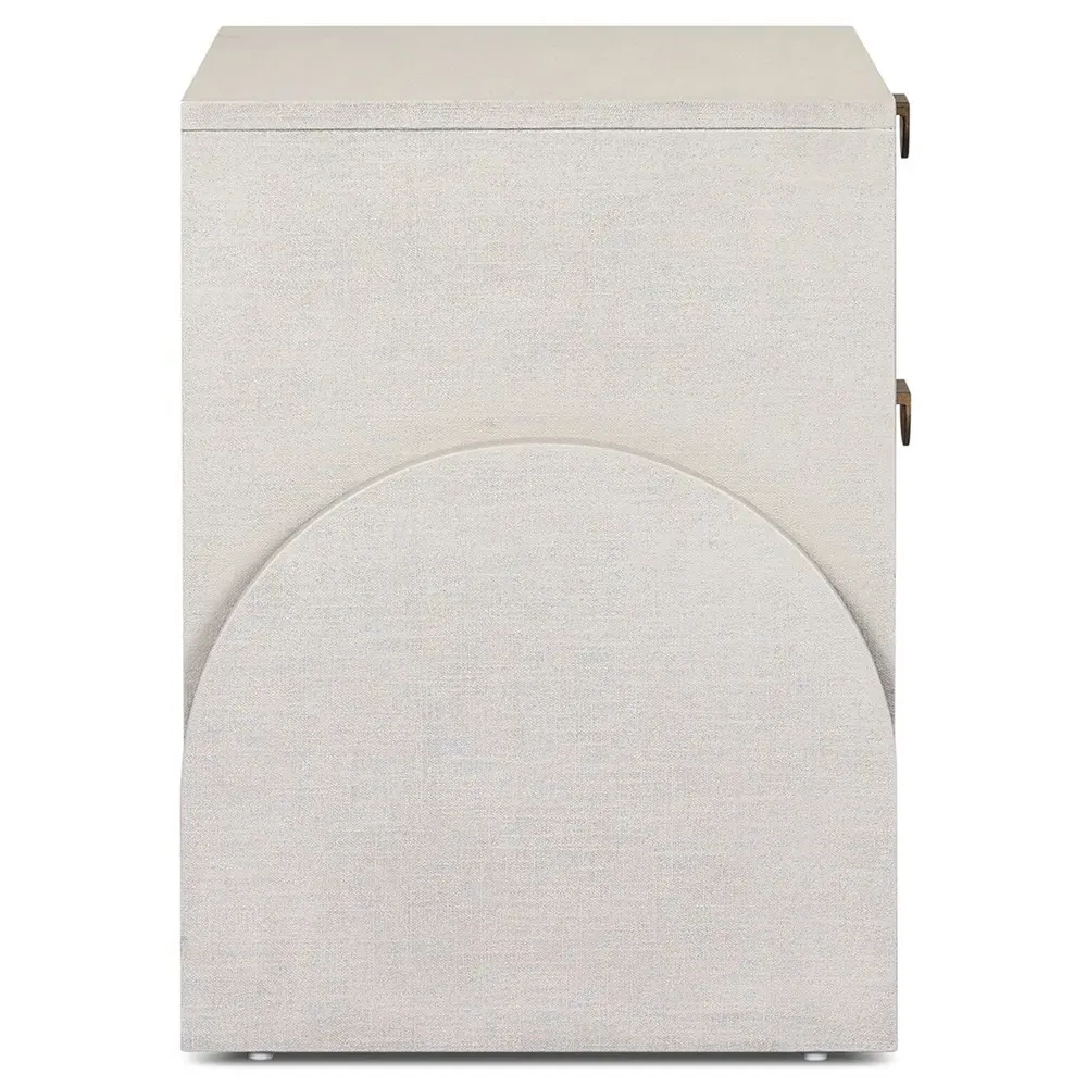Maya Nightstand - Cream, Linen
