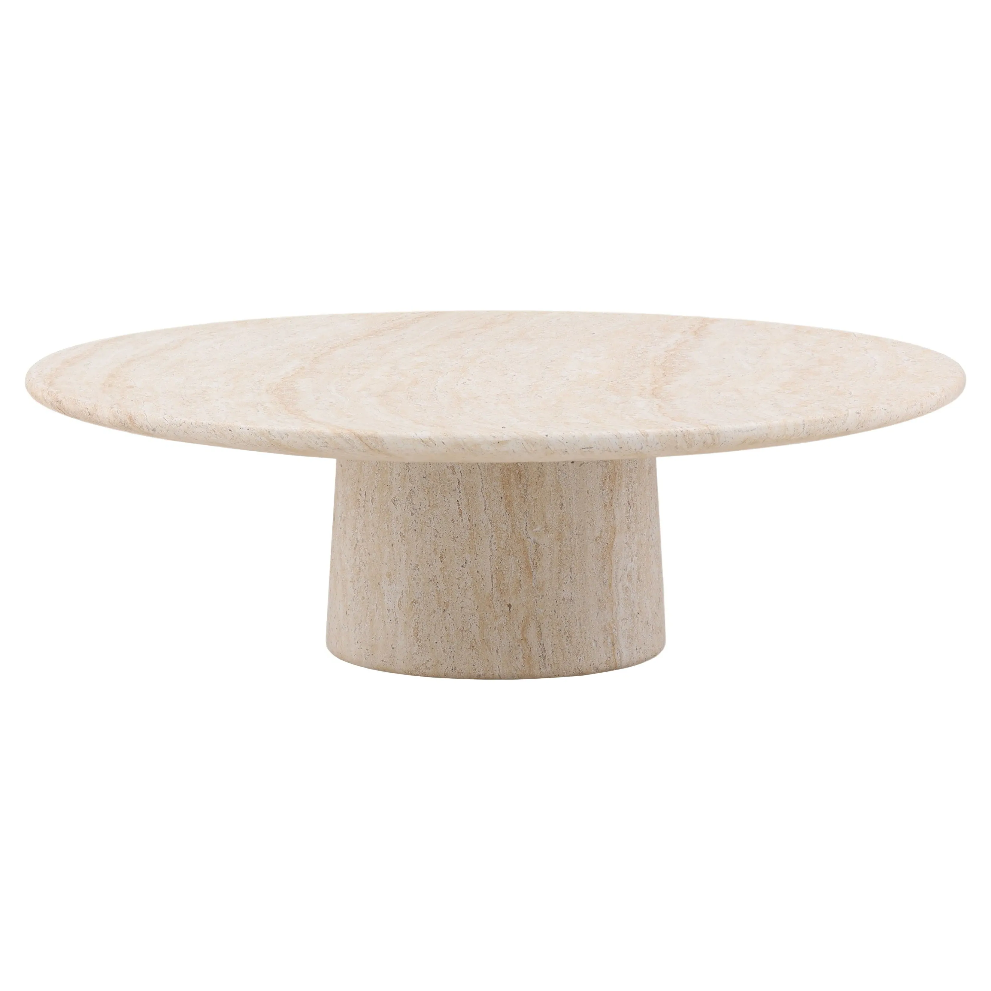 Maya Round Outdoor Coffee Table - Beige, Concrete