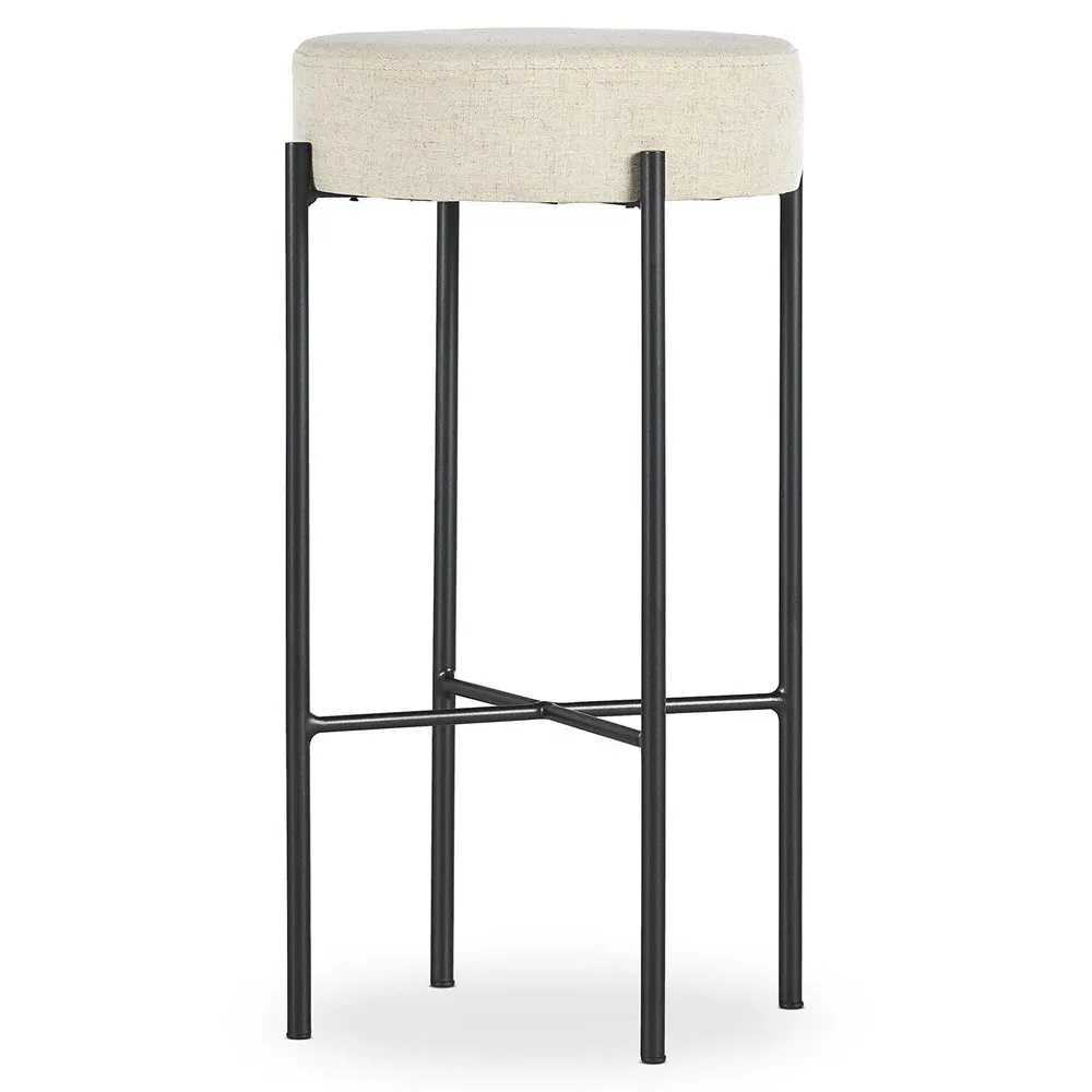 Maynard Bar Stool - Cream, Iron
