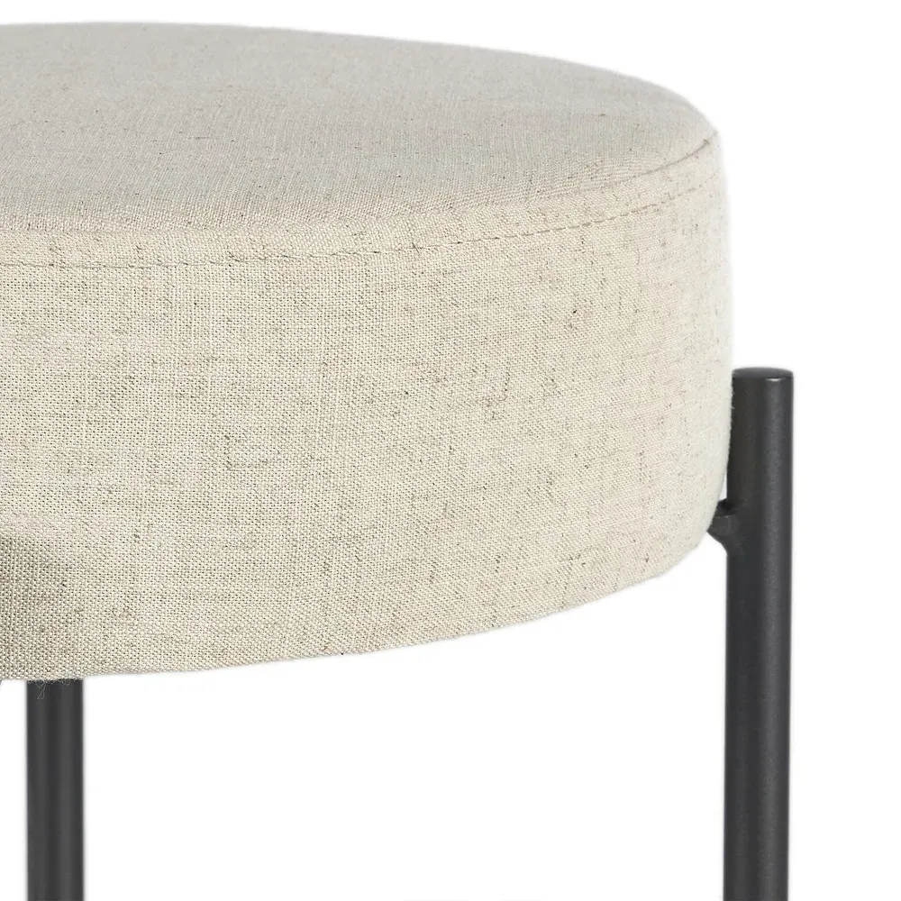 Maynard Bar Stool - Cream, Iron