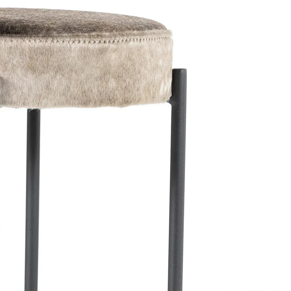 Maynard Bar Stool - Speckled Hide, Iron