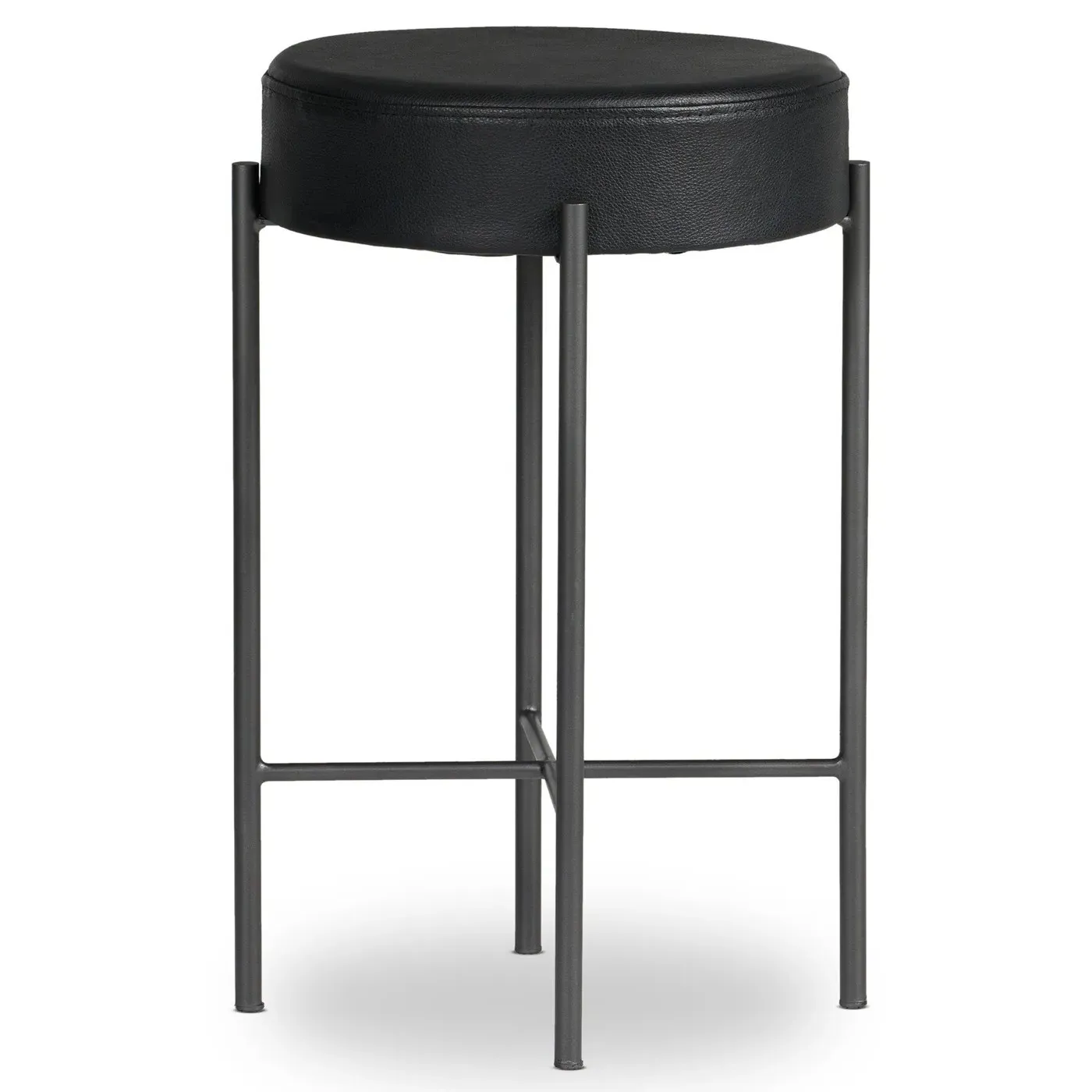Maynard Counter Stool - Black, Leather