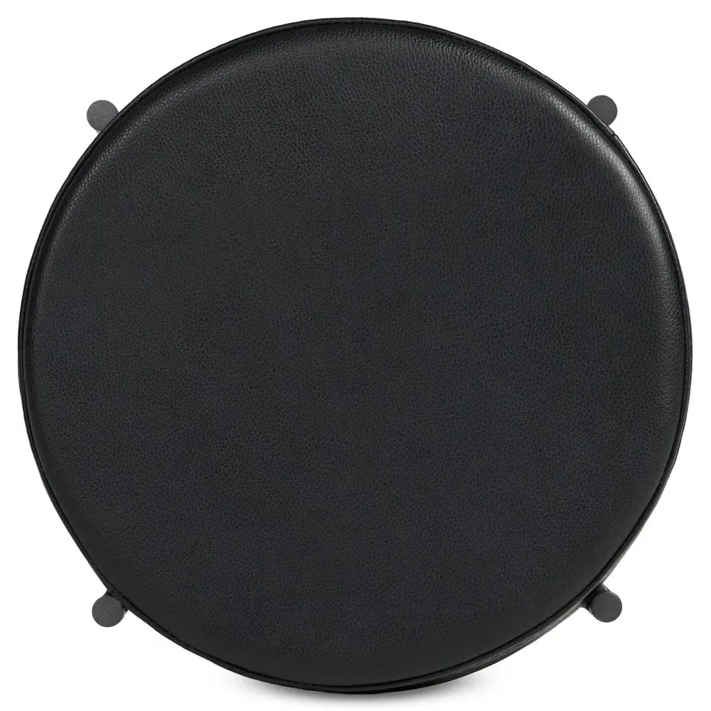 Maynard Counter Stool - Black, Leather