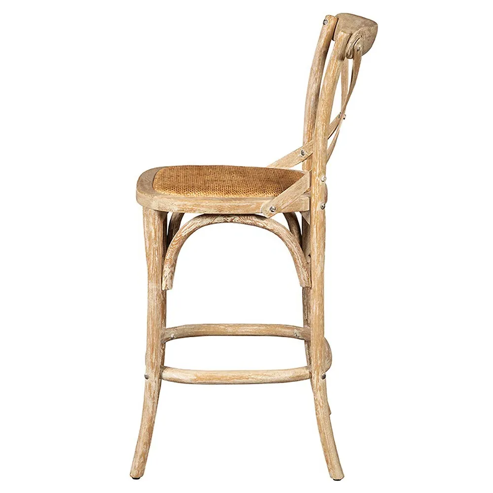 Maze Counter Stool - Natural Brown, Rattan