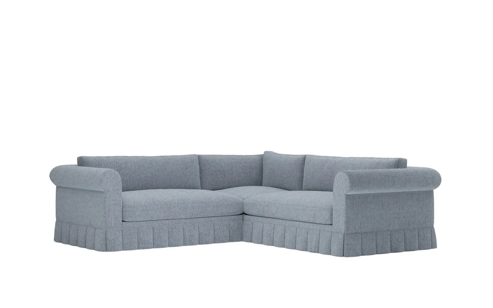 McKinley Skirted Corner Sectional Sofa - Tidal Pool