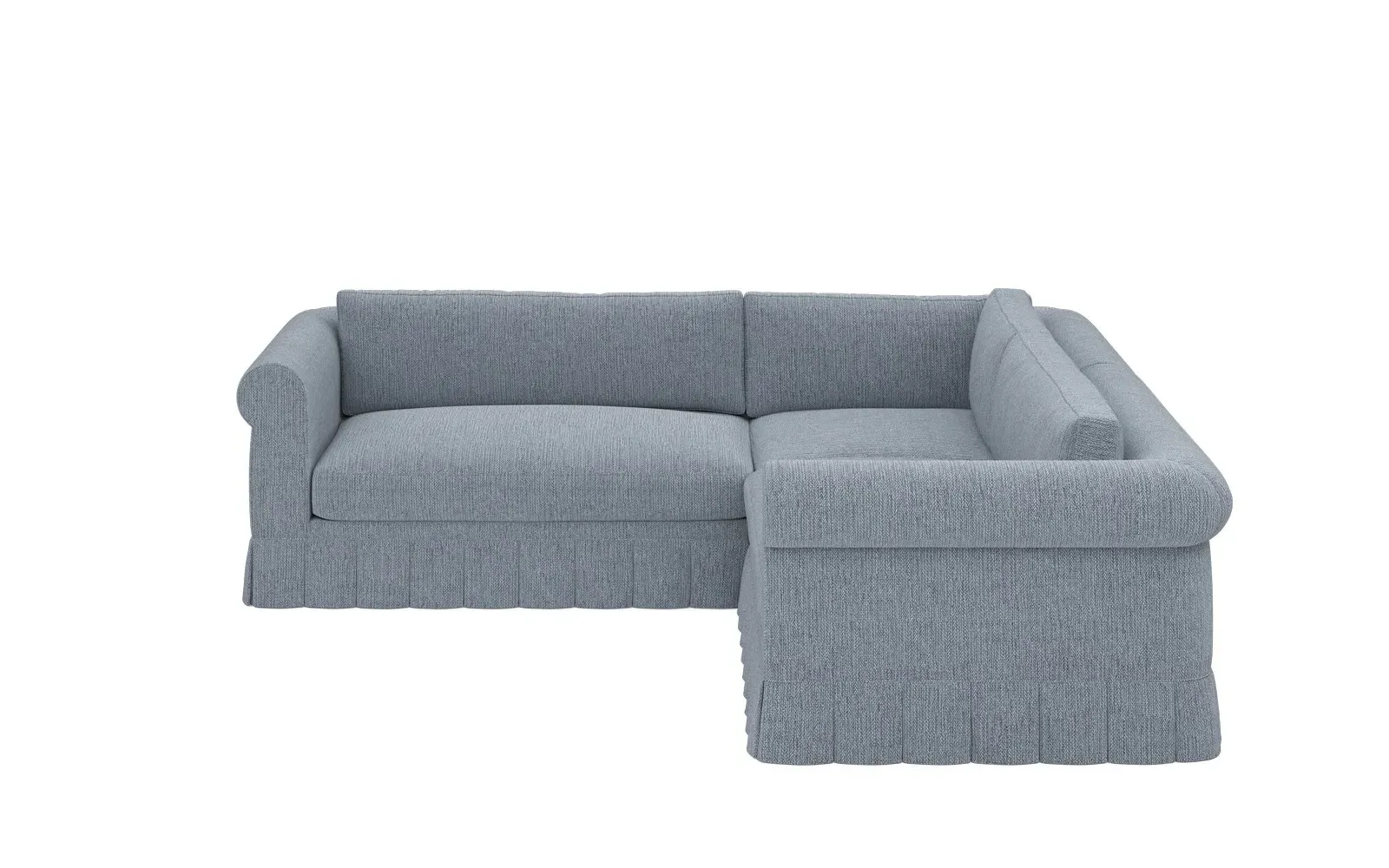 McKinley Skirted Corner Sectional Sofa - Tidal Pool