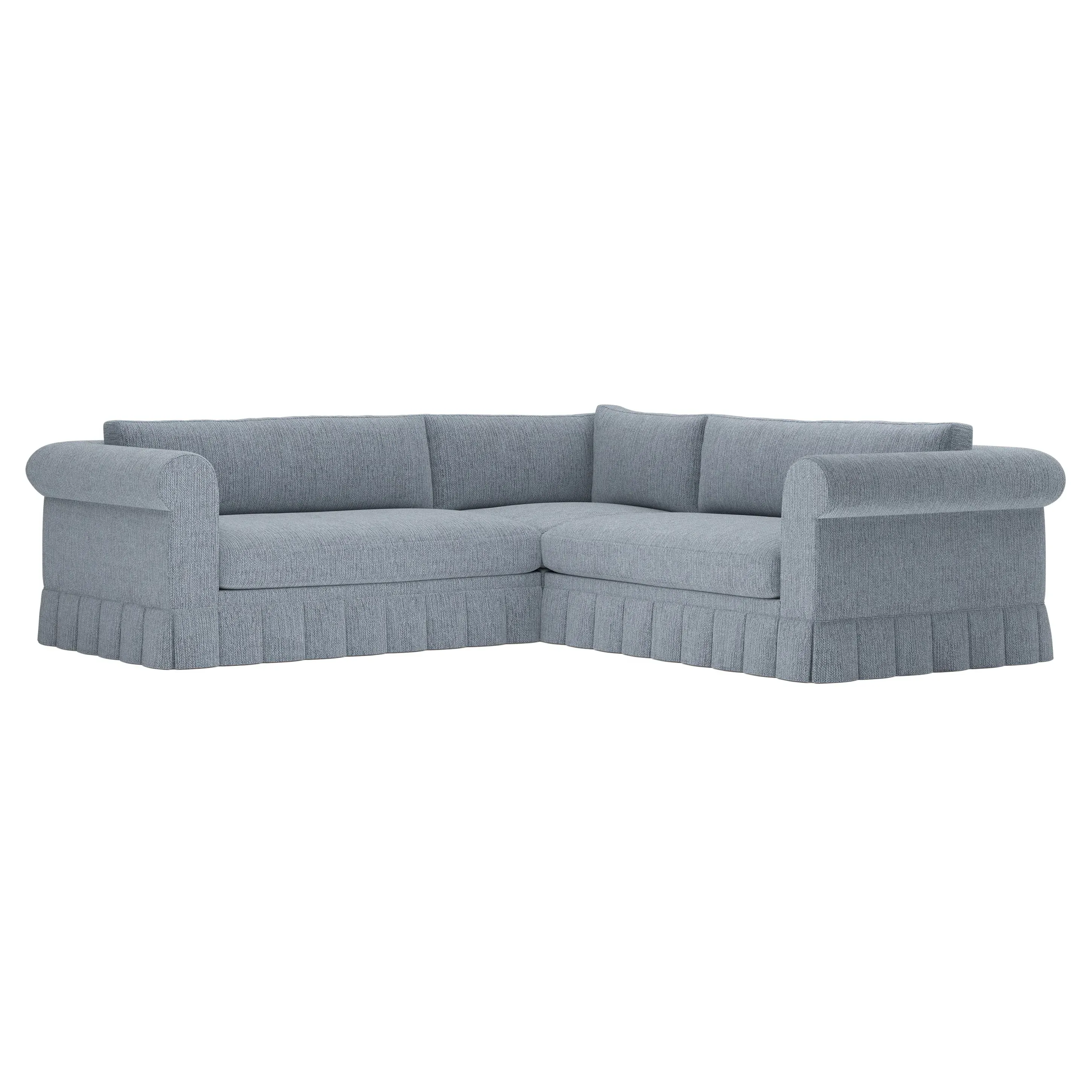 McKinley Skirted Corner Sectional Sofa - Tidal Pool