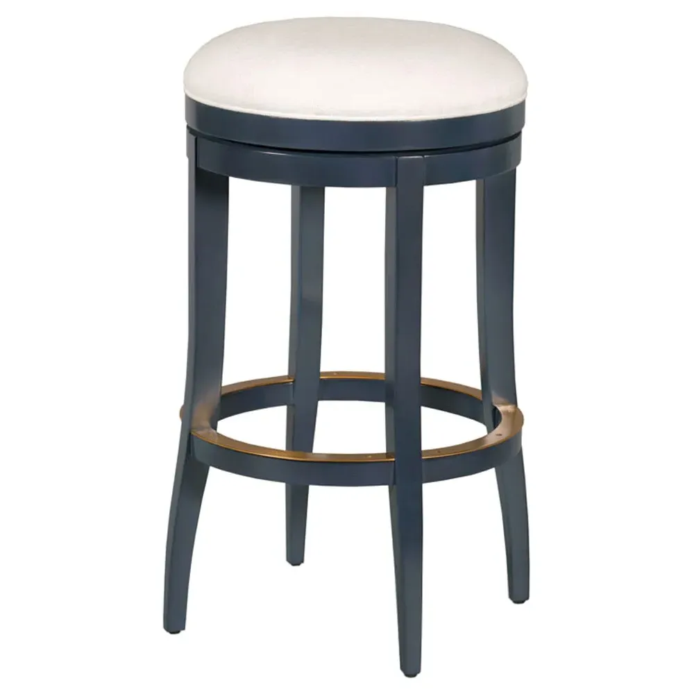 McNally Swivel Counter Stool - Blue, Hardwood image