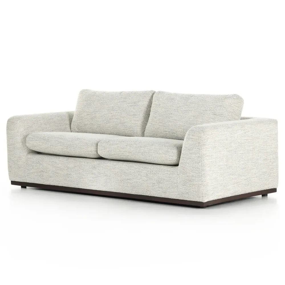 Meddie 88.5" Sofa Bed - Off White, Rosa Morada Wood